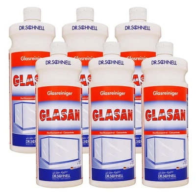 Dr. Schnell Glasan 6 x 1 Liter Großflächen Glasreiniger Profi Glasreiniger Set - Bild 1 von 2