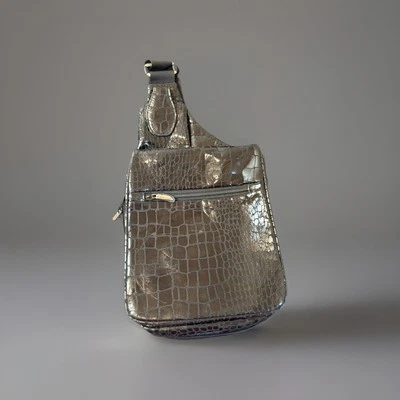 Travelon Croco-Embossed Messenger-Style Shoulder Bag With A Neck Wallet - Image 1 of 4