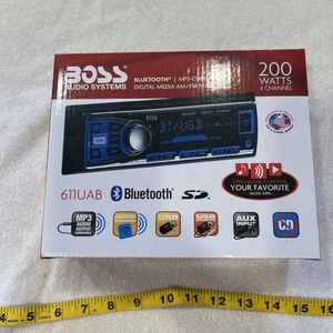 BOSS 611UAB Single Din, Bluetooth, Aux Input, USB, Mechless AM/FM Radio New - Picture 1 of 1