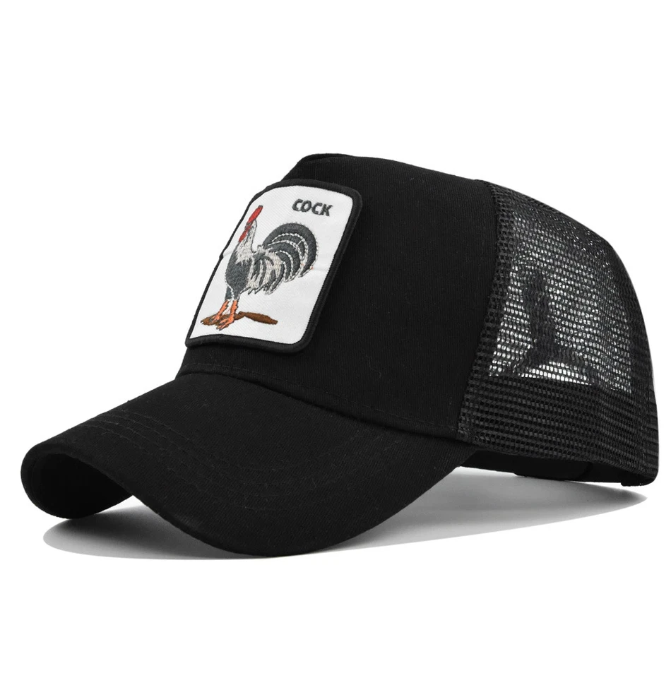 男式女式棒球帽高尔夫鸡尾酒刺绣网眼平沿帽卡车司机运动帽 — 第 1/1 张图片