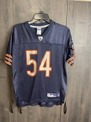 Camiseta deportiva Reebok NFL Chicago Bears Brian Urlacher #54 juvenil grande azul marino Foto 1 de 4