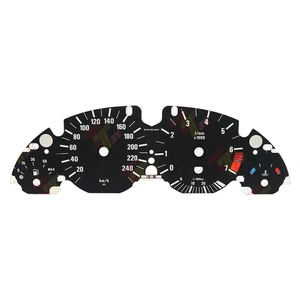 Superposición facial calibre para BMW E38 E39 E53 X5 panel de instrumentos 240 km/h color negro - Imagen 1 de 4