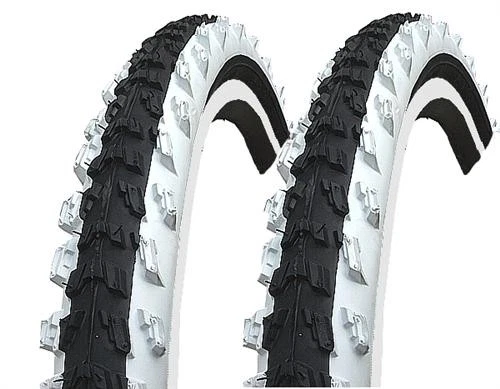 Kenda 24 Zoll Reifen Set (2 Stück) – 24x1.95, Weisswand, Drahtreifen, MTB-Allrounder