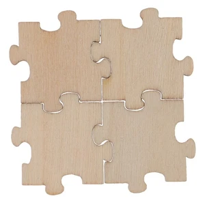 100 PCS Puzzle Craft Pieces Toddler Learning Toys Jigsaw Wooden Chips - Picture 1 of 12
