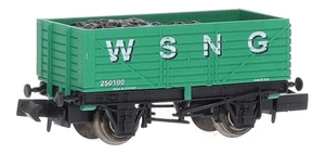 WSNG2 Dapol N Gauge 7 Plank Wagon 250100 Green - West Sussex (Pre-Owned) - Picture 1 of 1