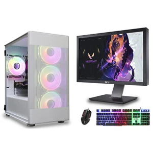 Fast Gaming PC Bundle 27'' Intel/Ryzen 32GB RAM SSD/HDD 8GB RTX 4060 DDR6 lot - Picture 1 of 8