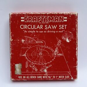 Vintage Craftsman Tools 9-3530 Circular Saw Set for Bench Saws Sears