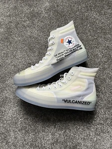 Off White Converse SAMPLE Chuck Taylor The Ten Vulcanized High Trainers UK9 US10 - Picture 1 of 12