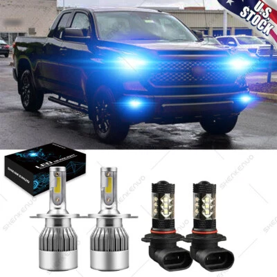 For Toyota Tundra 2000 2001 2002 2003-2006 LED Headlight + Fog Light Bulbs 8000K - Image 1 of 4