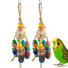  2 Pcs Small Bird Toys Parrot Pendant Block Hanging Chew Toddler