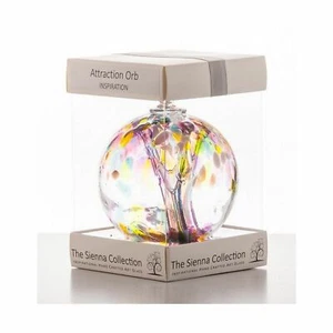 Orbe colgante orbe inspiración vidrio Sienna hecho a mano idea de regalo para el hogar - Imagen 1 de 2