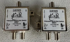 Lot of 2 Dish Network SW-21 Videopath Multi-Dish Switches 123475958-AB WORKING - Picture 1 of 3