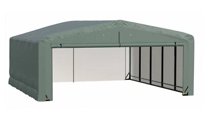 ShelterTube Wind and Snow-Load Rated Garage, 20x23x10 Green - Image 1 of 4