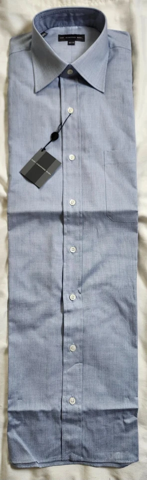Camisa de vestir Hart Schaffner Marx para hombre azul abotonada talla 15,5/33 manga larga Foto 1 de 4