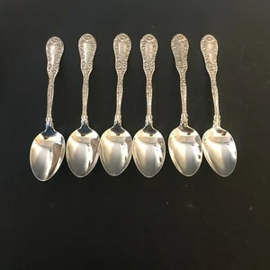Six Teaspoons. Dominick & Haff Sterling Silver #10 Pattern. Monogram. 5-7/8" - Picture 1 of 4