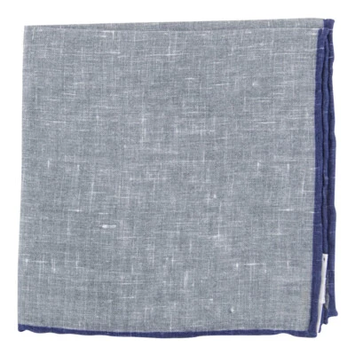 Fiori Di Lusso Gray Solid Linen Pocket Square - 12 3/8" x 12 3/8" (792) - Image 1 of 4