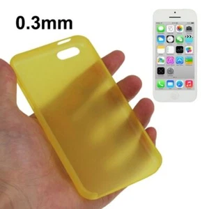 Etui ochronne Case Ultra cienkie 0,3mm do telefonu komórkowego Apple iPhone 5C żółte - Zdjęcie 1 z 5