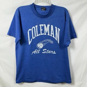 Vintage Single Stitch Coleman All Stars Large Short Sleeve T-Shirt Baseball Tee - Picture 1 of 10