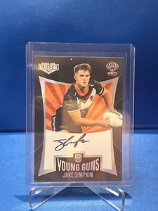 2022 NRL ELITE YOUNG GUNS BLACK SIGNATURE JAKE SIMPKIN YGS16 #031/100 TIGERS