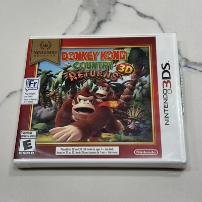 Donkey Kong Country Returns 3D: Nintendo Selects (3DS, 2016) Brand New SEALED - Image 1 of 4