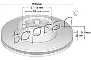 Front Axle Vented Brake Discs 2pcs Fits FORD Transit Flatbed Chassis 2006-2014 - Picture 1 of 1