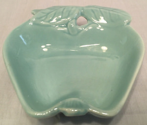 Hoenig Of California, USA Pottery, Turquoise Apple Dish #734