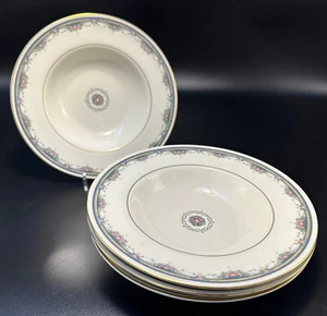 Royal Doulton Albany H.5121 Four 8 1/8" Rimmed Soup Bowls Exc Cond Free Shipping - Picture 1 of 2