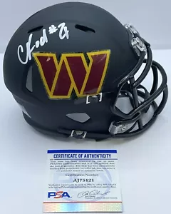 Chris Rodriguez Signed Autographed Washington Commanders Mini Helmet PSA/DNA - Picture 1 of 1