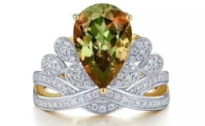 Anello in Alessandrite che Cambia Colore – Design Corona in Argento Sterling 925 - Immagine 1 di 4