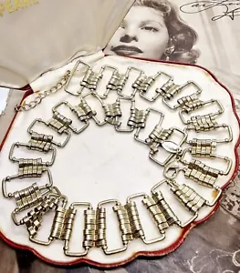 More details for vintage necklace jaeger modernist brutalist wire signed costume jewellery