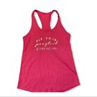 Tank  Racerback Pink ?Fix your Ponytail and Try Again? Sz Sm-Med Workout Running