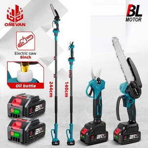 21V Akku Kettensäge Teleskop Hochentaster Gartenschere 4IN1 Mit Akkus/Ladegerät - Bild 1 von 14