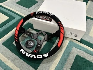RARE JDM Vertex X Advan Collaboration Steering Wheel ATC Suede 330mm Limited - Picture 1 of 6