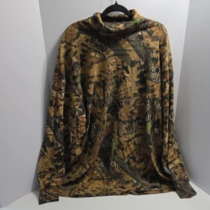 Vintage Realtree Camo Long Sleeve Mock Neck Shirt Size 3XL Made In USA 7591 - Picture 1 of 10