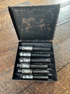 Vintage Walton Tap Extractors 6pc Set In Original Metal Case Machinist Tools USA - Picture 1 of 3