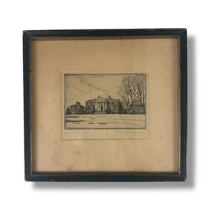 Don Swann Etching Homewood House Johns Hopkins University Signed Framed 7/300 - Picture 1 of 17