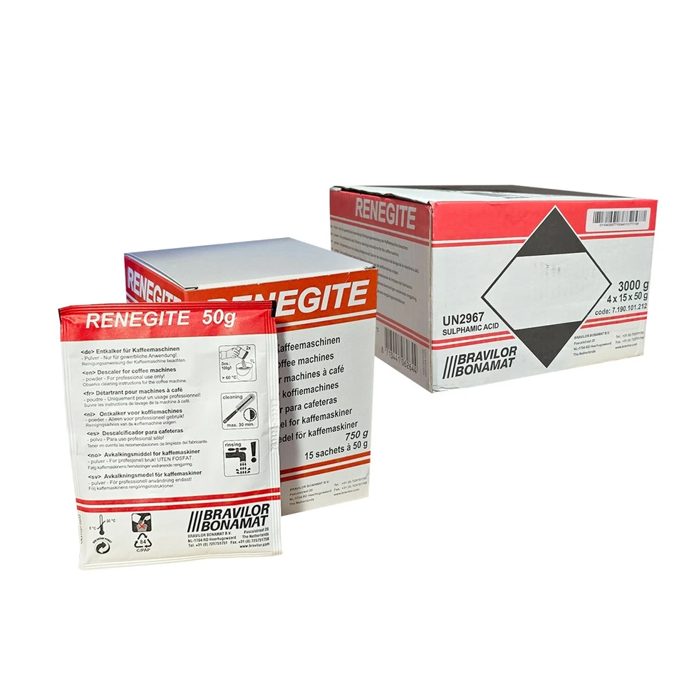 Bravilor Renegite Descaler 50g Sachets (1 Sachet - 15 Pack - Case 60) - Image 1 of 1