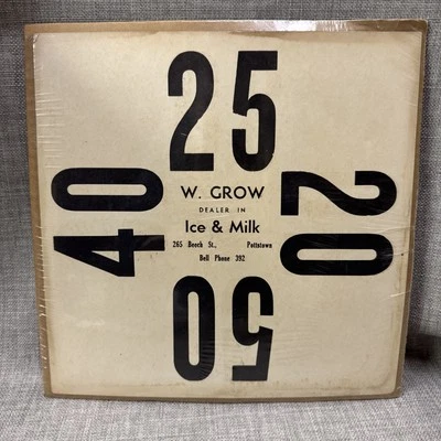 Винтажная антикварная вывеска Dairy W. Grow Pottstown PA дилер льда и молока (s1) - Изображение 1 из 4