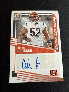 Panini Donruss Cedric Johnson 2025 Signature Marks Auto Cincinnati Bengals  - Imagen 1 de 2