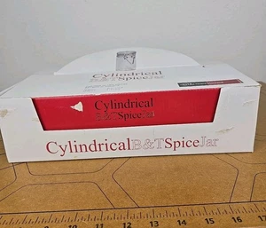 24 Grant Howard Round Mini Glass B&T Spice Jar With Attached Clamp Seal Lids NIB - Picture 1 of 14