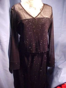 VESTIDO DE NOCHE JOSEPH RIBKOFF TALLA 12 CUENTAS NEGRAS 2 PIEZAS LTD16 - Imagen 1 de 1