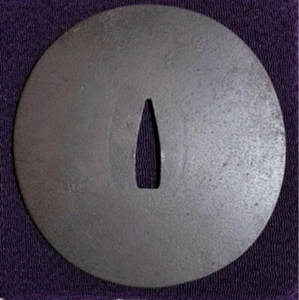 Japan antique big round shaped big Tsuba swordsmith armorer katana sword armor - Picture 1 of 7