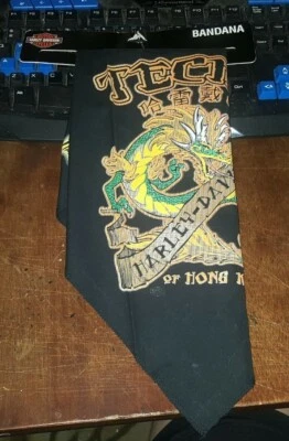 Bandana oficial de 24 pulgadas techno hong kong harley davidson 2010 vintage Foto 1 de 4
