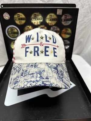 Wild And Free Distressed SnapBack American Flag Style Hat - Image 1 of 4