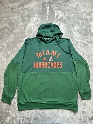 Miami Hurricanes Adidas Men's Green Hoodie 2XL - Image 1 of 4