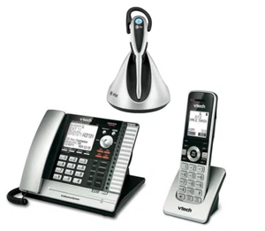 Vtech 4 Line Corded Cordless Business Phone System 500ft range Wireless Headset - Picture 1 of 3