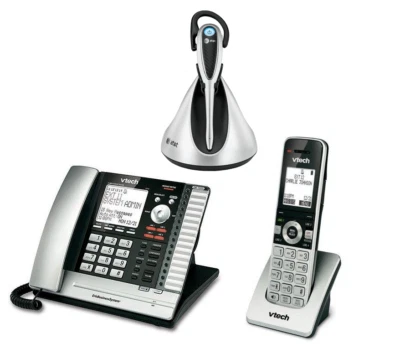 Vtech 4 Line Corded Cordless Business Phone System 500ft range Wireless Headset - Image 1 of 3