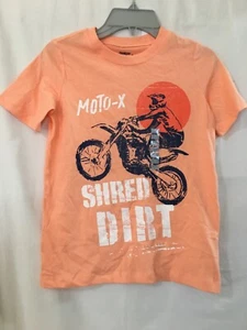 New Oshkosh Boy Biker Coral Tee Shirt Top Many sizes - Picture 1 of 3