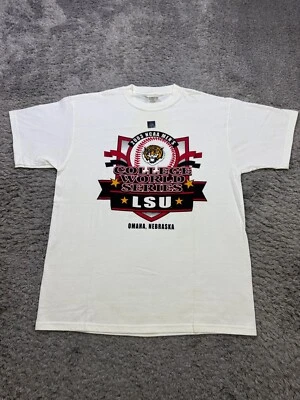 Vtg LSU Tigers Shirt Men Large 2003 NCAA College World Series Crewneck NWOT - Image 1 of 4