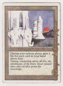 Gold Signed Ivory Tower HP Revised Artist Margaret Organ-Kean 1994 MTG Magic EDH - Picture 1 of 2